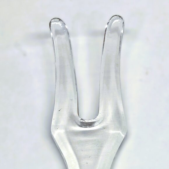 Vintage Anchor Hocking WEXFORD GLASS Fork and Spoon Salad Serving Set 9.75" - Picture 7 of 8